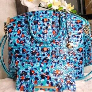 NWT BRAHMIN 2 PCS SET DESIGNER COLLECTABLE SATCHEL / SHOULDER BAG WALLET